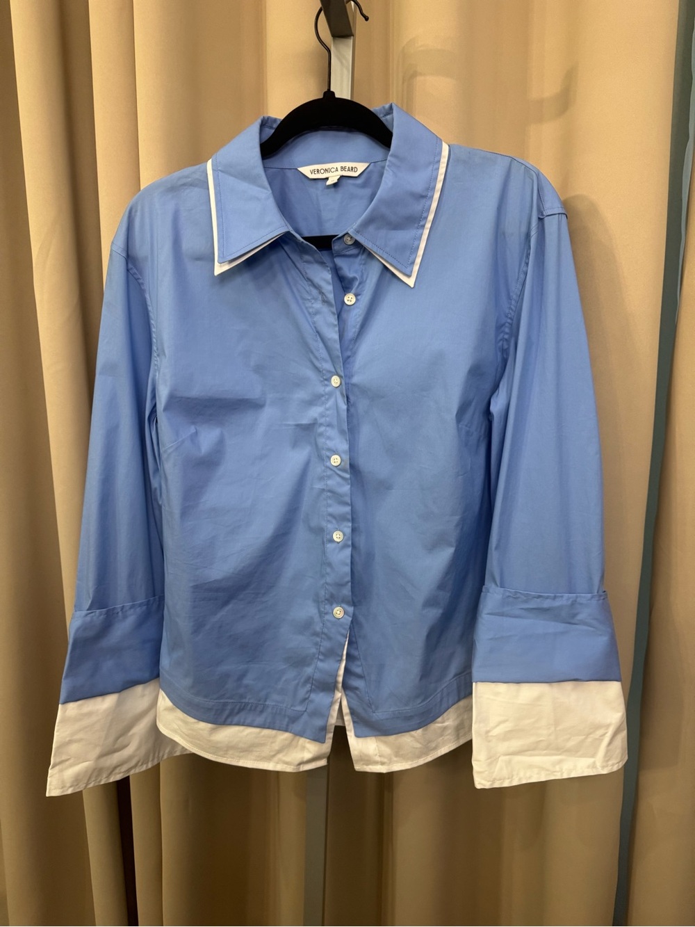 Veronica Beard Bonnie Layered Cotton Blend
Button-Up Shirt - Picture 3 of 6